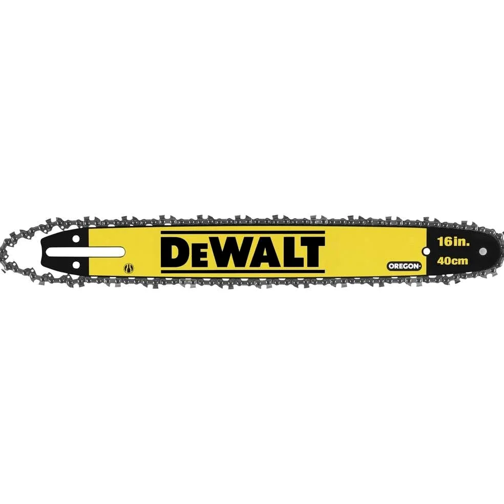 DeWalt DT20660-QZ Espada 40cm y Cadena cromada contragolpe Perfil 3/8" para motosierras DCM575