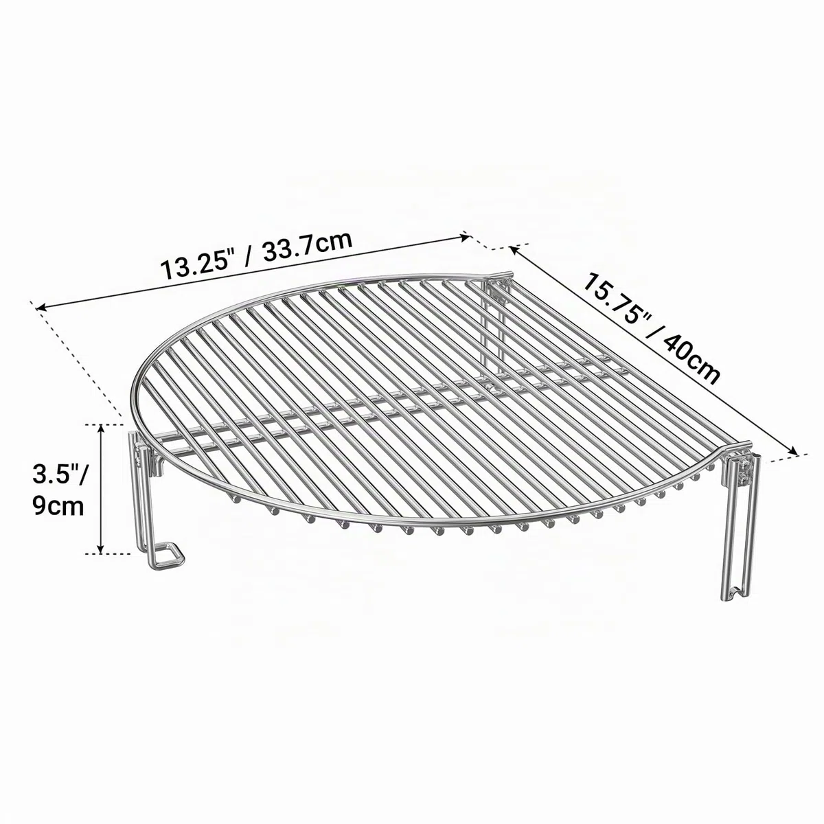 onlyfire Griglia di Cottura Espandibile in Acciaio Inox per Griglie a carbonella e in Ceramica, Griglia di Riscaldamento per Large Big Green Egg, Weber Kettle Grill, Kamado Joe Classic