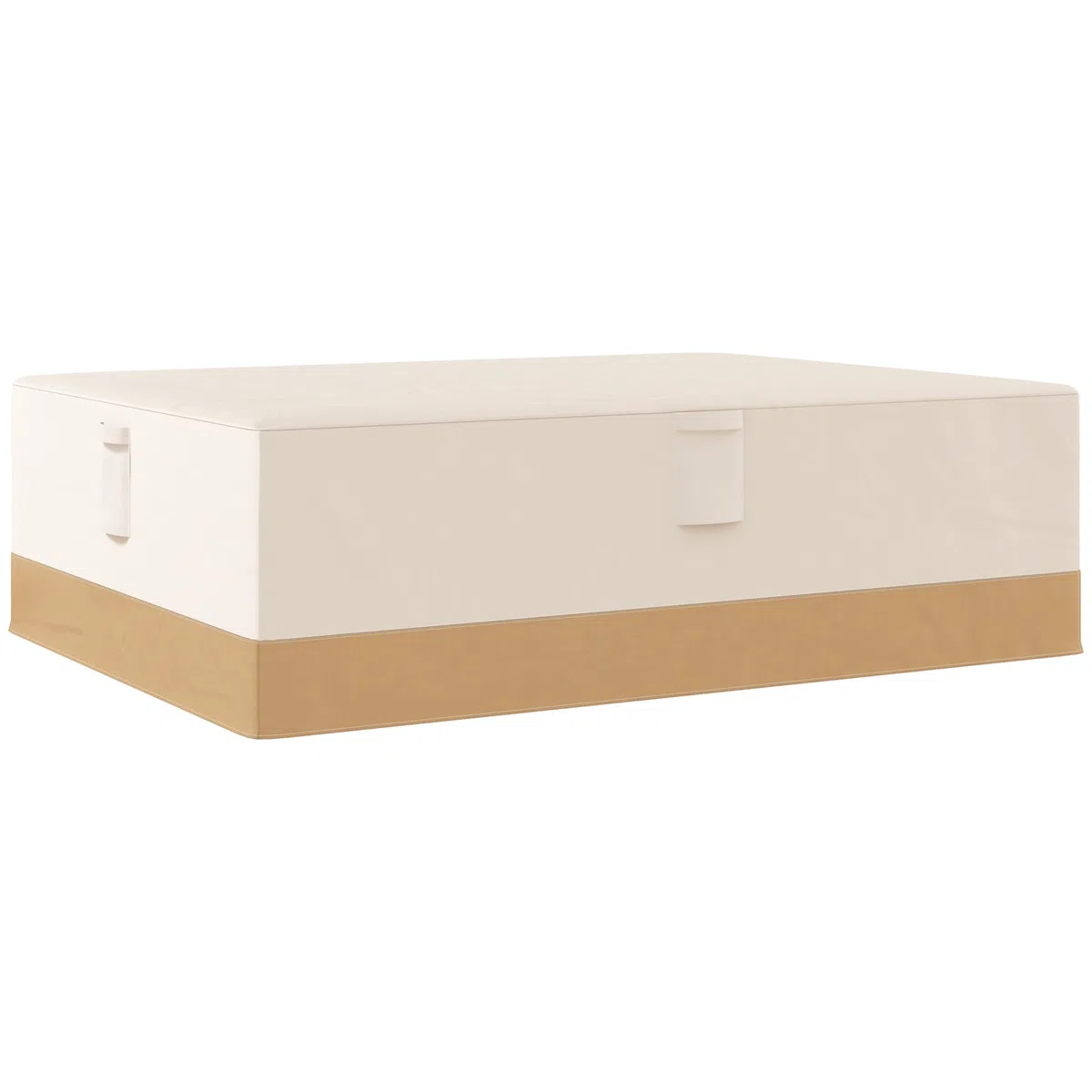 Outsunny Custodia protettiva per mobili da giardino 270 x 200 x 78 cm Tela Oxford 600 D impermeabile Copertura per divano tavolo esterno con 4 ventole 5 manici e cordino da trazione beige