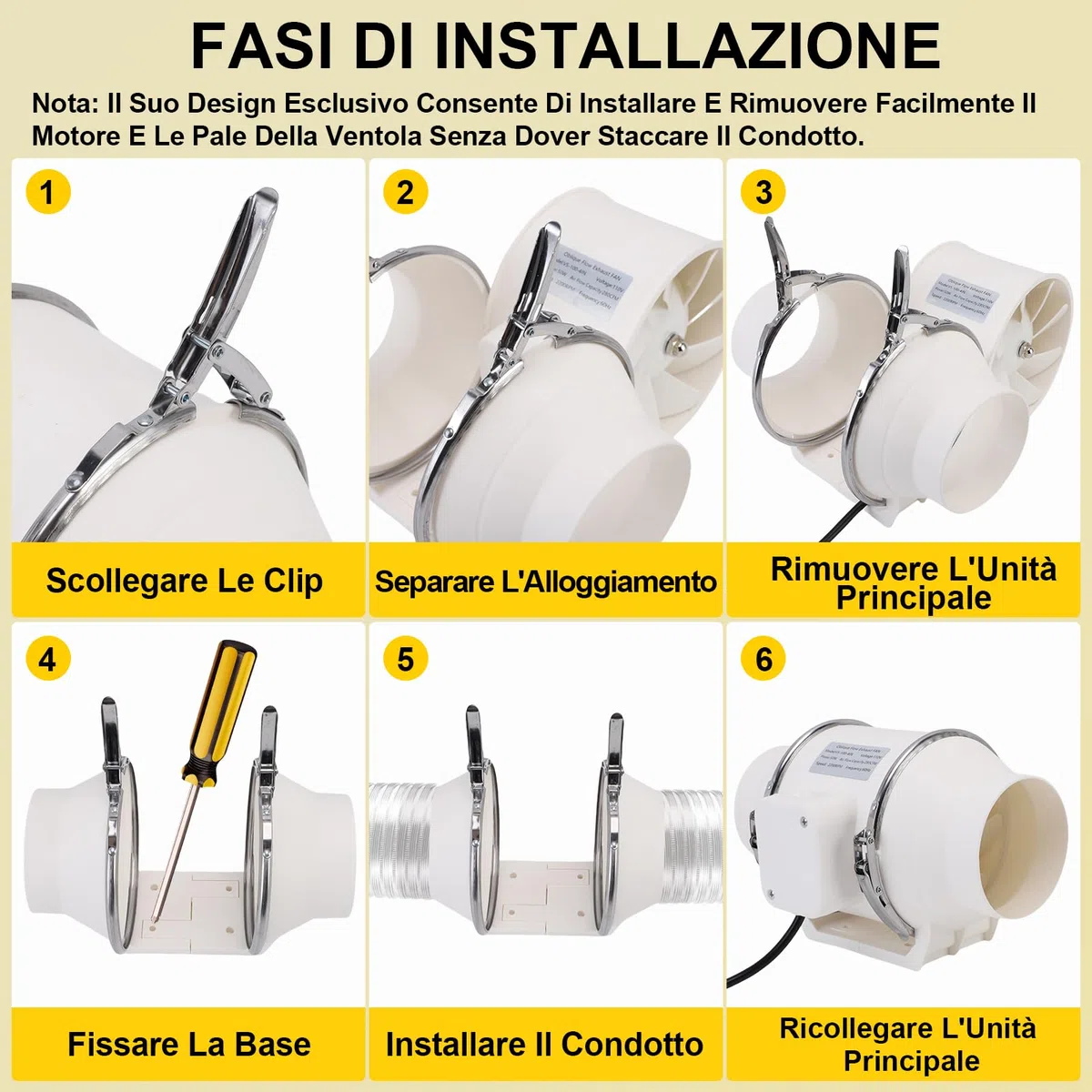 100mm/4in Ventola Aspirazione Bagno, 280 CFM 2200 RPM Professionale Aspiratore Da Bagno, Estrattore Aria In Iinea, Ventola Di Scarico Per Bagno, Tende Di Crescita, Coltura Idroponica