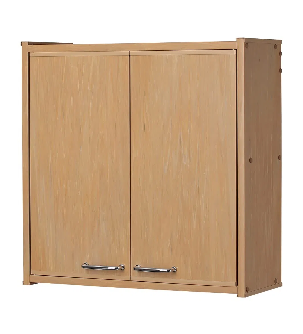 Pensile in PVC F760PFAM in resina PVC, Resistente all'umidità, Fornito in kit di montaggio, Interni/Esterni, 59x21x59 cm, Frassino