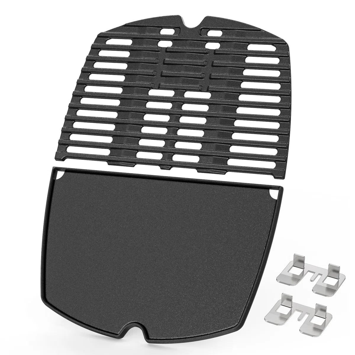 onlyfire Set di Piastra e Griglia di Cottura in Ghisa per Griglie a Gas Weber Q100 Q1200 Q1400 Q120 Q140 Q1000, Ricambio per Weber 6558/7644