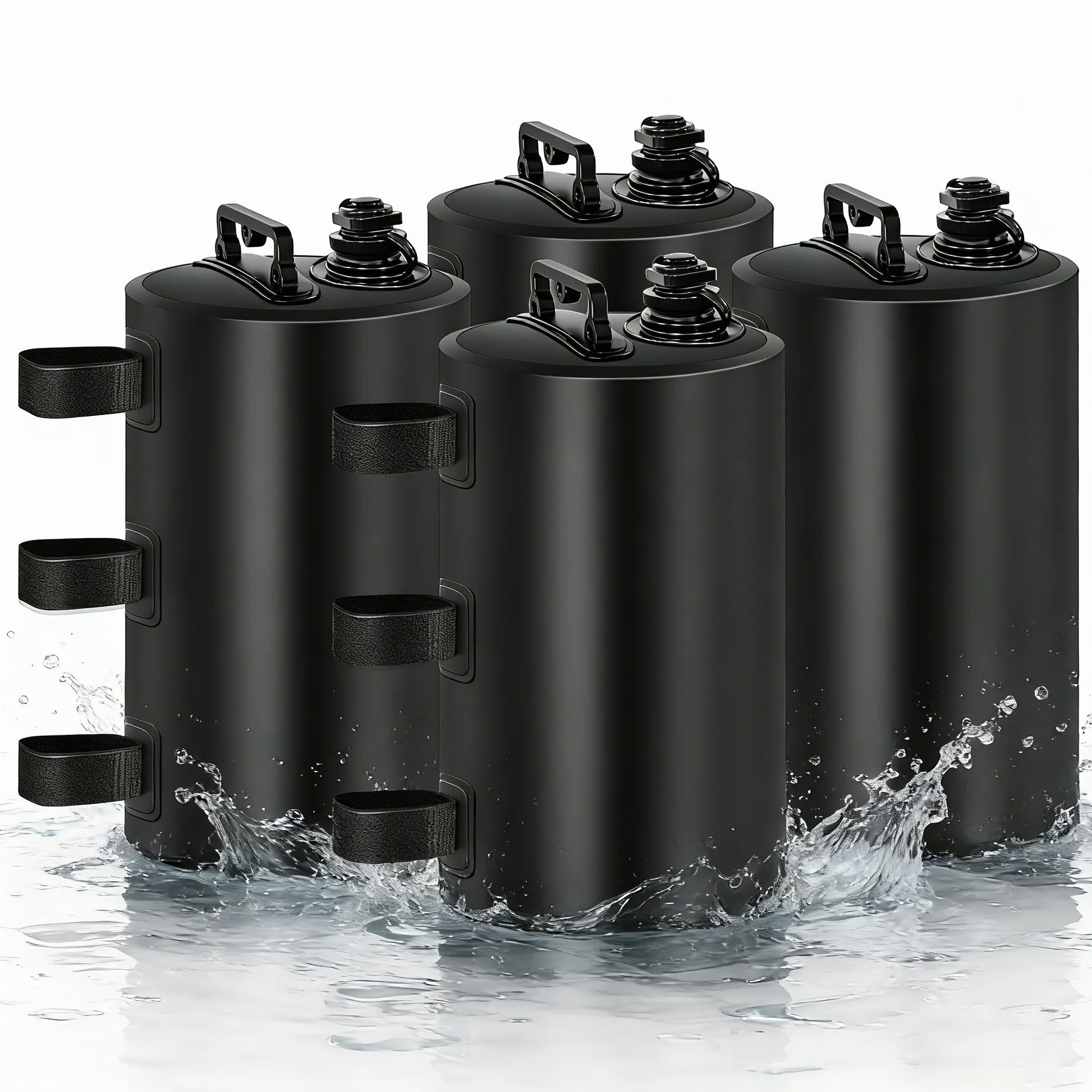 Zavorre ad acqua per gazebo, portatili, zavorre per gambe di gazebo, per Borsa per pesi, pesi delle gambe per tenda pop-up, gazebo, peso per ombrellone da giardino (nero)