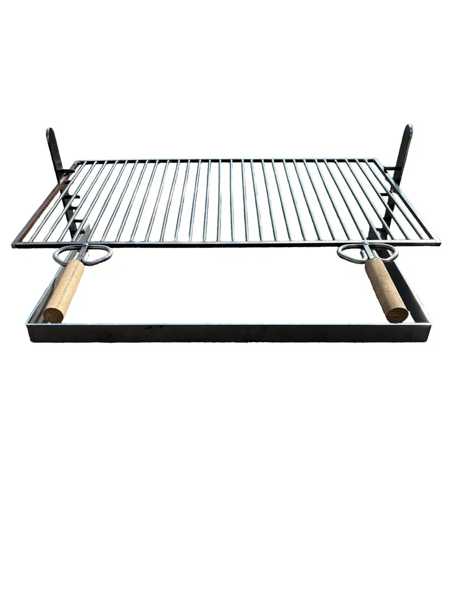 GRIGLIA BISTECCHIERA PER BARBECUE MAX IN FERRO GRATICOLA PESANTE 50 CM REGOLABILE IN ALTEZZA