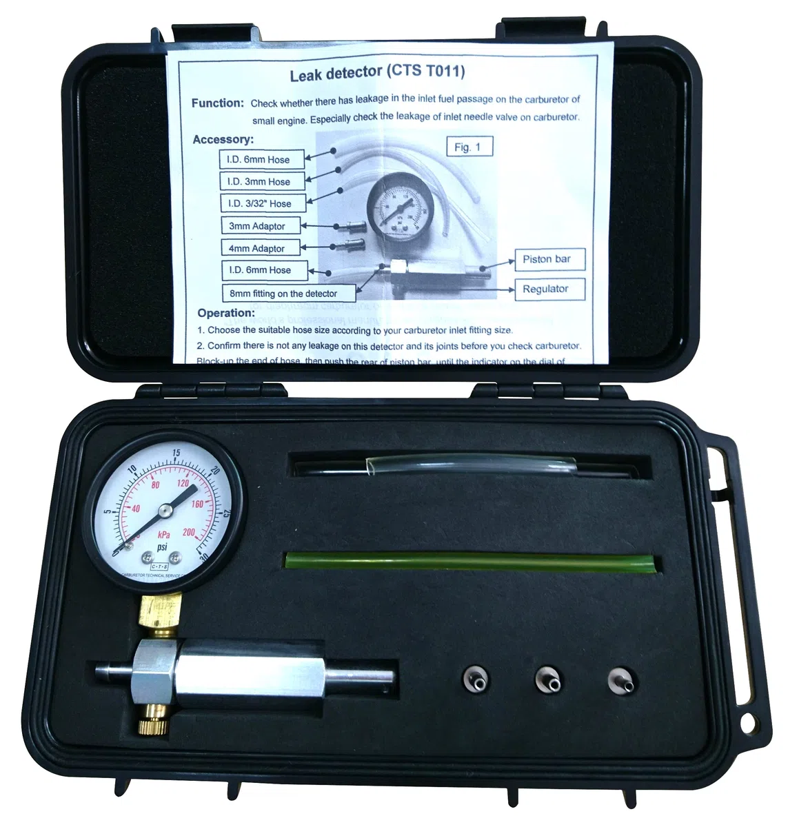 C·T·S Rilevatore di perdite carburatore manometro sostituisce Walbro 57-21-1 ZAMA ZPG-2 Tillotson 243-504 Stens 705-020