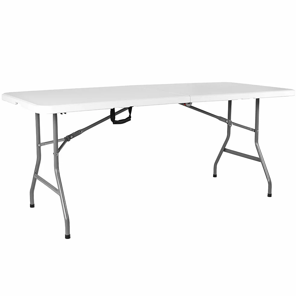 Home Vida Tavolo pieghevole 1,5 m Heavy Duty extra resistente campeggio buffet matrimonio mercato giardino festa bagagliaio stallo picnic maniglia pieghevole per il trasporto