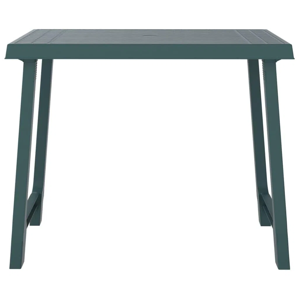 vidaXL Tavolo da Campeggio Verde 79x56x64cm in PP Aspetto in Legno