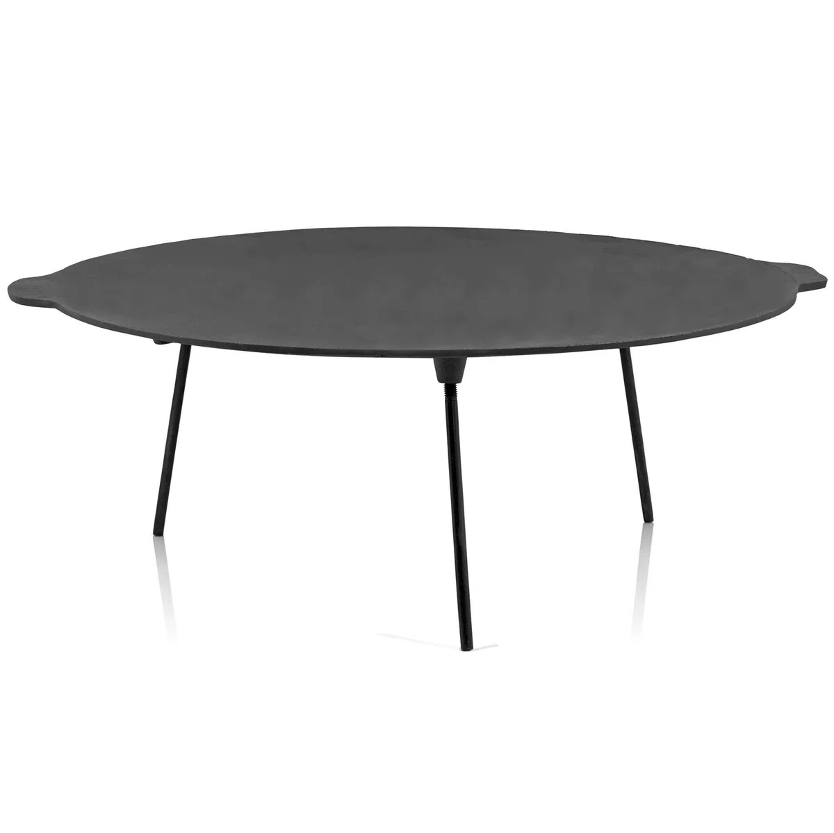 BBQ-Toro Piastra in ghisa, 60 cm, 3 piedi, rotonda, già bruciata, supporto per forno olandese, 3 piedi, tavolo olandese