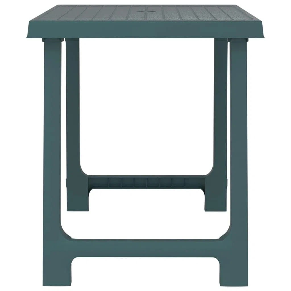 vidaXL Tavolo da Campeggio Verde 79x56x64cm in PP Aspetto in Legno