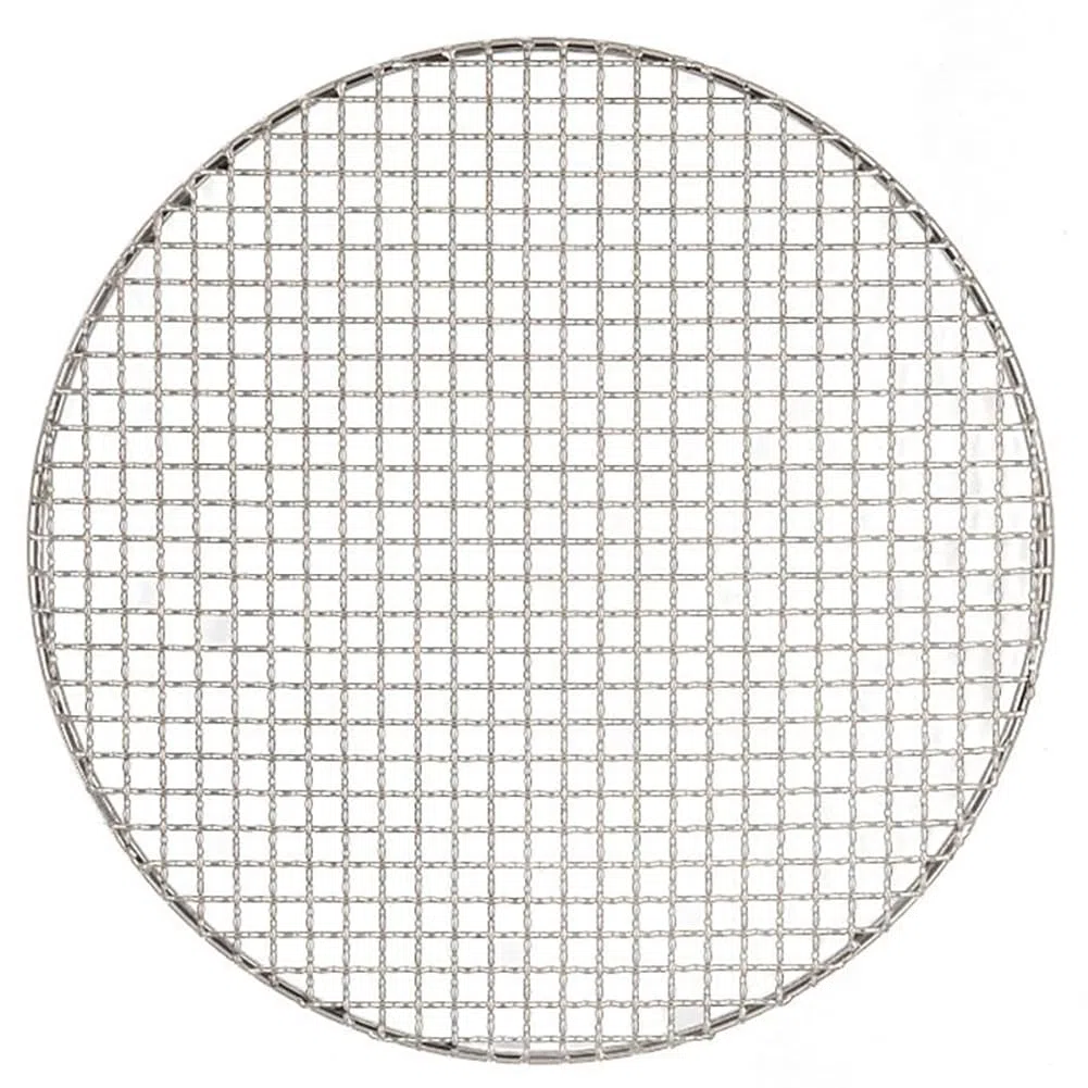 50cm Griglia per Barbecue Rotonda in Acciaio Inossidabile,Griglia per Arrosti,Rete Antiaderente per Barbecue,Picnic per Griglia Portatile per Pesce,Verdure,Gamberetti
