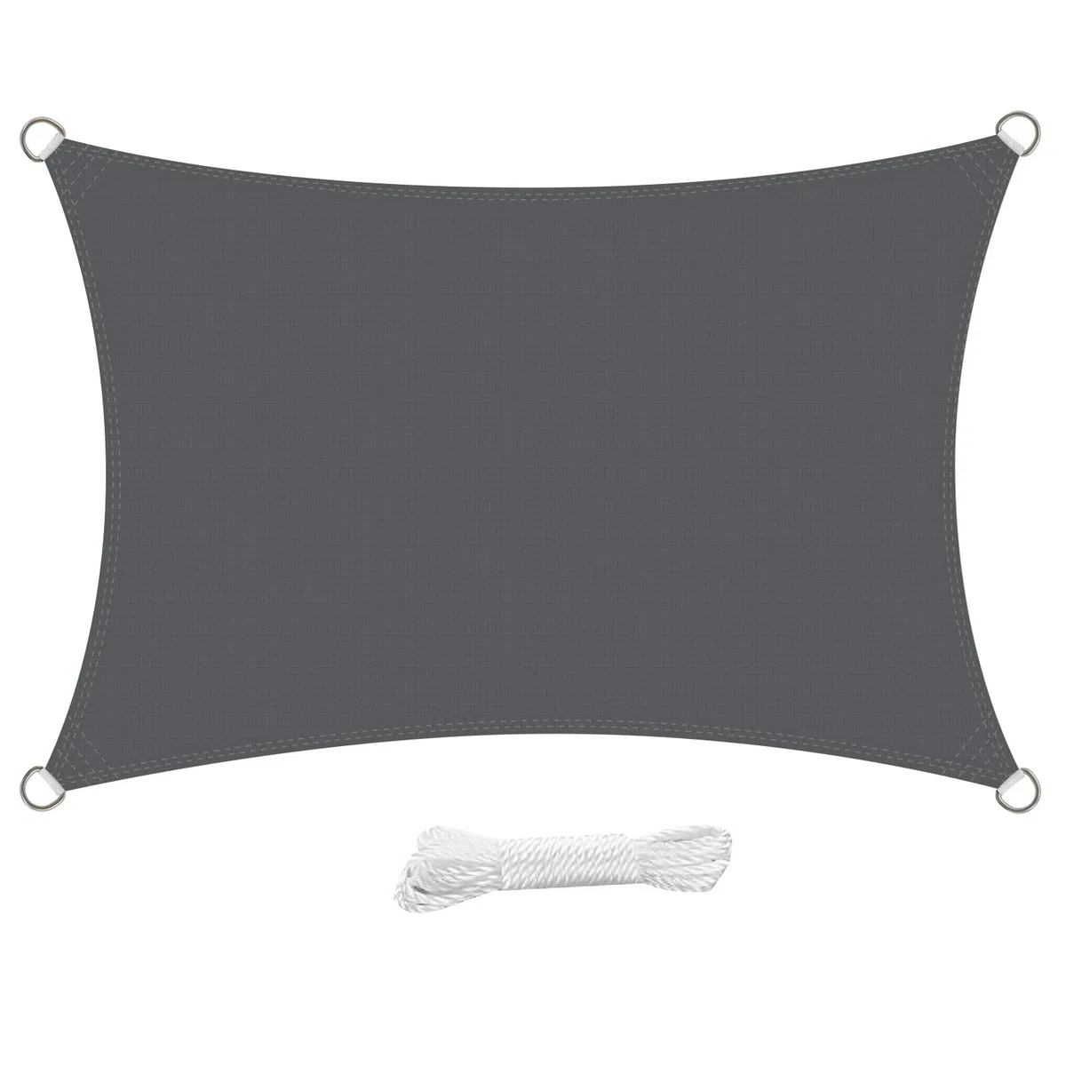 swift Tenda a Vela Rettangolare 3x4 m Permeabile Protezione Anti Raggi UV Vela Ombreggiante 4x3 m, Telo Tenda da Sole a Vela per Esterno, Giardino & Gazebo, Antracite