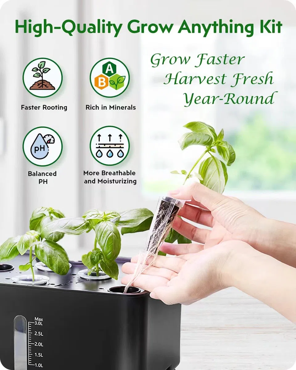 GARDENCUBE Kit di 166 cialde idroponiche: compatibile con Aerogarden Grow Anything Herb Kits – Include spugne da coltivazione, cestini da coltivazione, etichette per cupole, alimenti per piante A&B