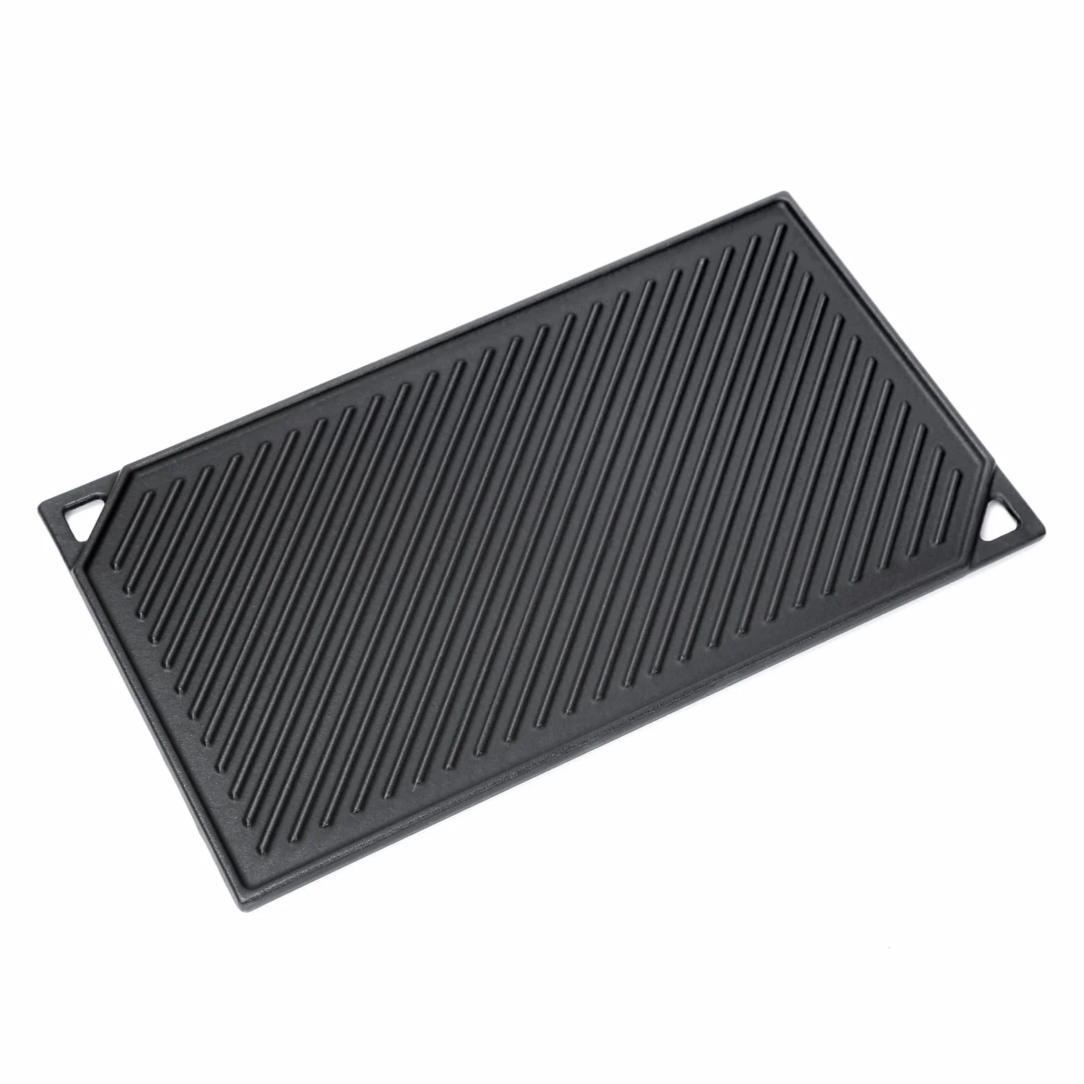 Denmay Piastra in ghisa 42 x 24 cm, antiaderente reversibile griglia per barbecue a gas, piastra in ghisa per fornelli a gas, forno, barbecue all'aperto o falò, 1 pezzo