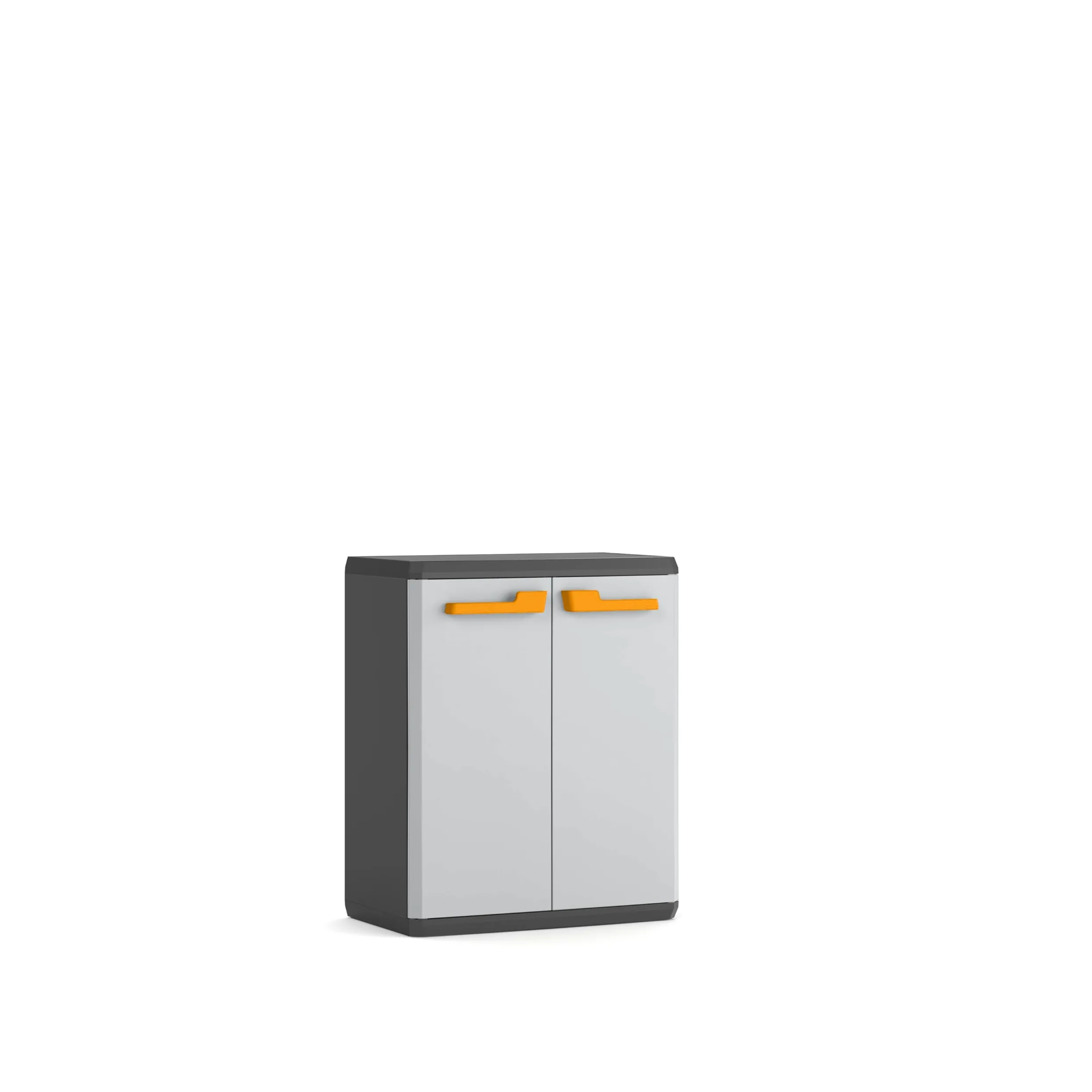 Keter Armadio Basso Rio, Ideale per Garage e Balcone, 1 Ripiano Regolabile, Chiusura Lucchettabile, Grigio, 68x39x83H cm