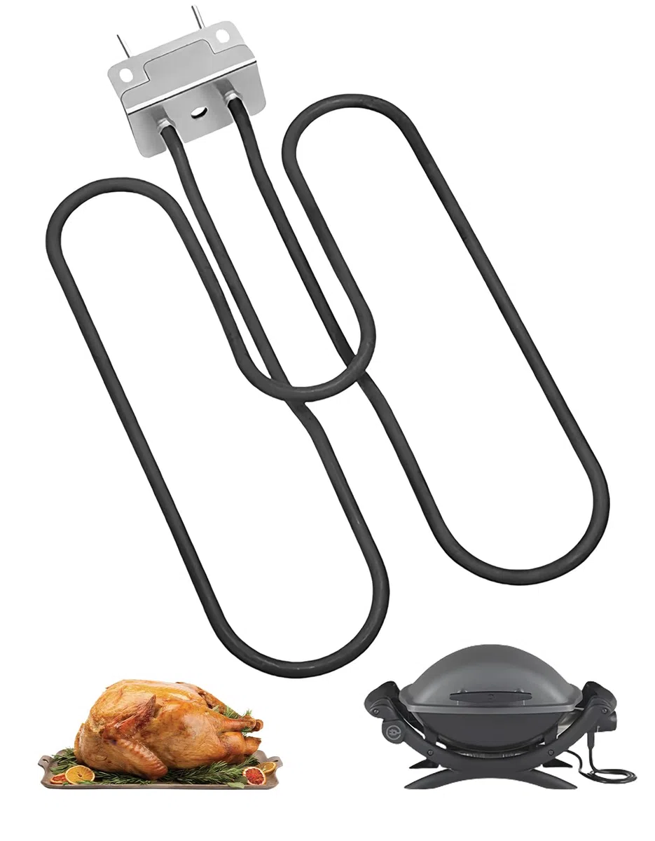 Elemento riscaldante di ricambio 66631/65621, Radiante Elettrico per BBQ Weber Q140 Q1400 SUS840, Tubo Bruciatore per Grill per Weber 66631, 80342, 80343, 65620, Resistenza Riscaldante