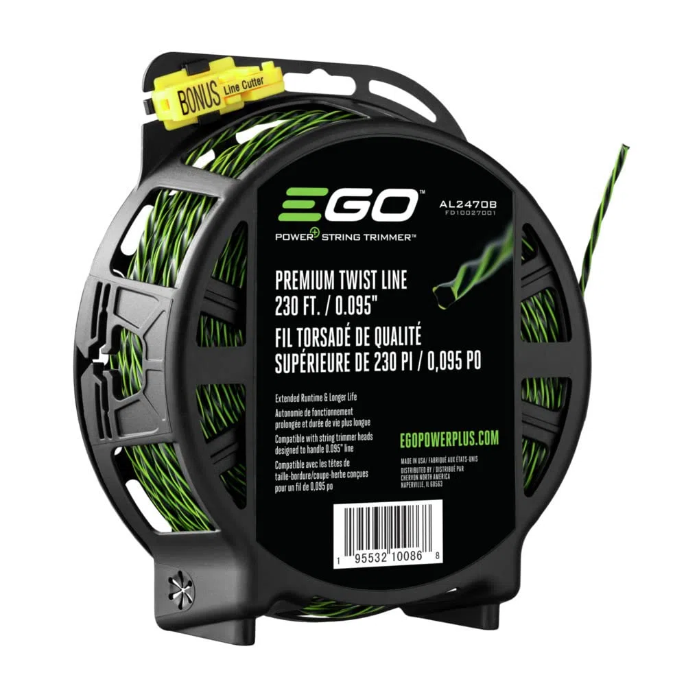 EGO AL2470B Premium Twist String, linea trimmer bi-componente (confezione sfusa), verde