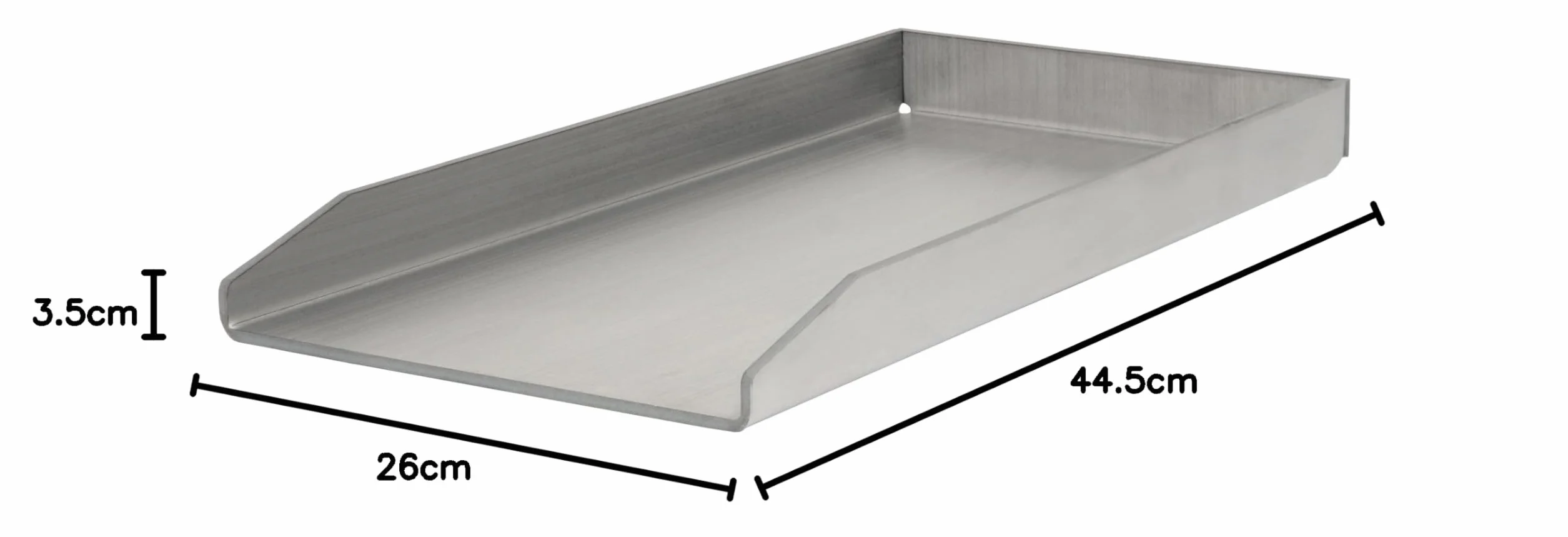 BBQ-Toro Piastra per grill in acciaio inox, Plancha, rettangolare, 26 x 44,5 cm, universale e massiccia, piastra di cottura per grill a carbone e a gas e altro ancora