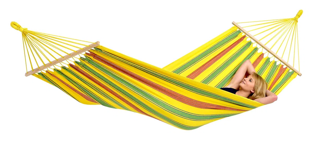 Amazonas Hammock EL-1072000 Aruba Amaca Vanilla, Giallo, Giallo, 310x80x5 cm