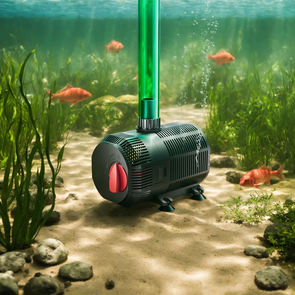 SunSun CQB-2000 SuperECO Pompa per laghetti 2400 l/h / 35 W, pompa filtro con asse in ceramica, per laghetti con carpe koi