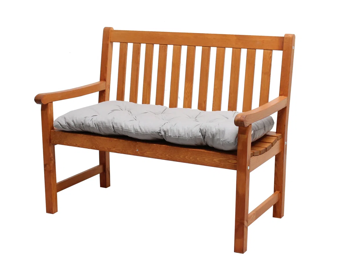 Chicreat Cuscino da panchina, grigio chiaro, 120 x 50 x 8 cm