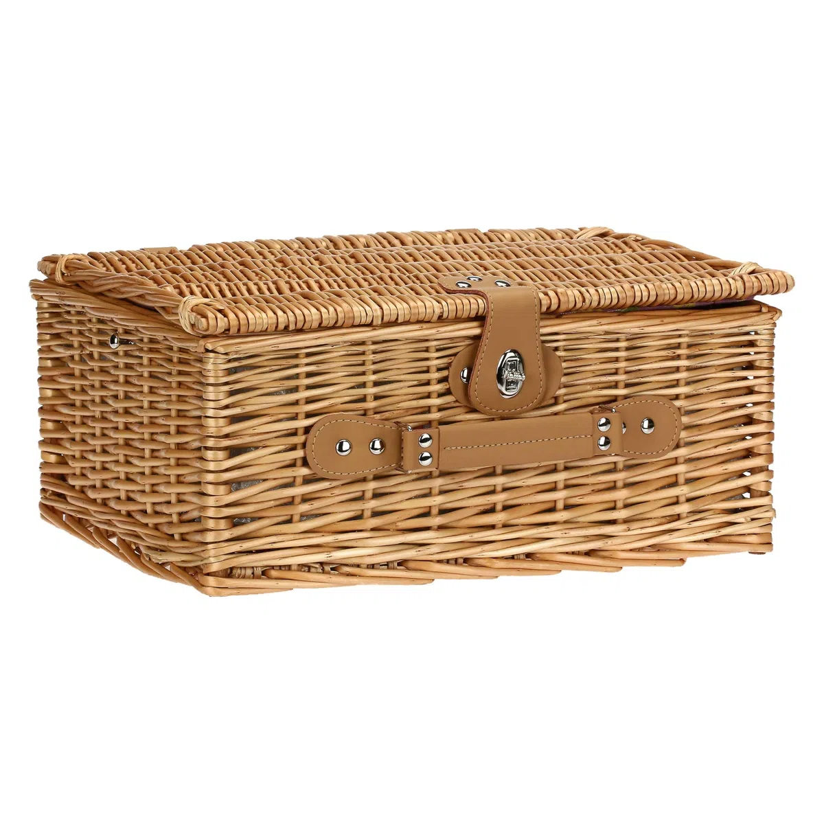 THUN, Cestino Pic Nic in Vimini, Linea Florianne SS24, Idea Regalo, 40 x 30 x 17 cm