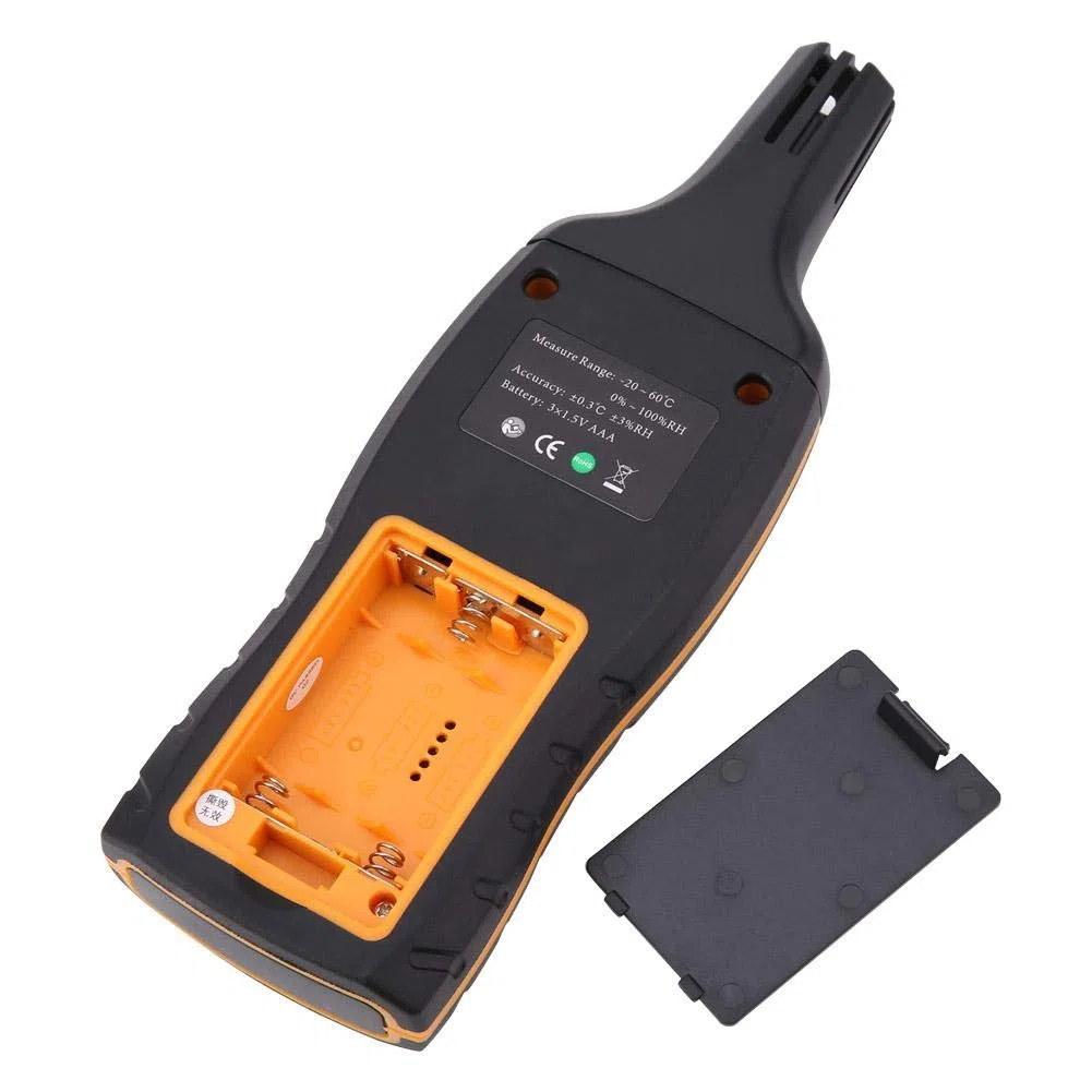 SW-572 Misuratore Digitale di Temperatura e Umidità Termoigrometro Professionale Psicrometro Digitale LCD Termometro Igrometro (Non Inclusa Batteria)