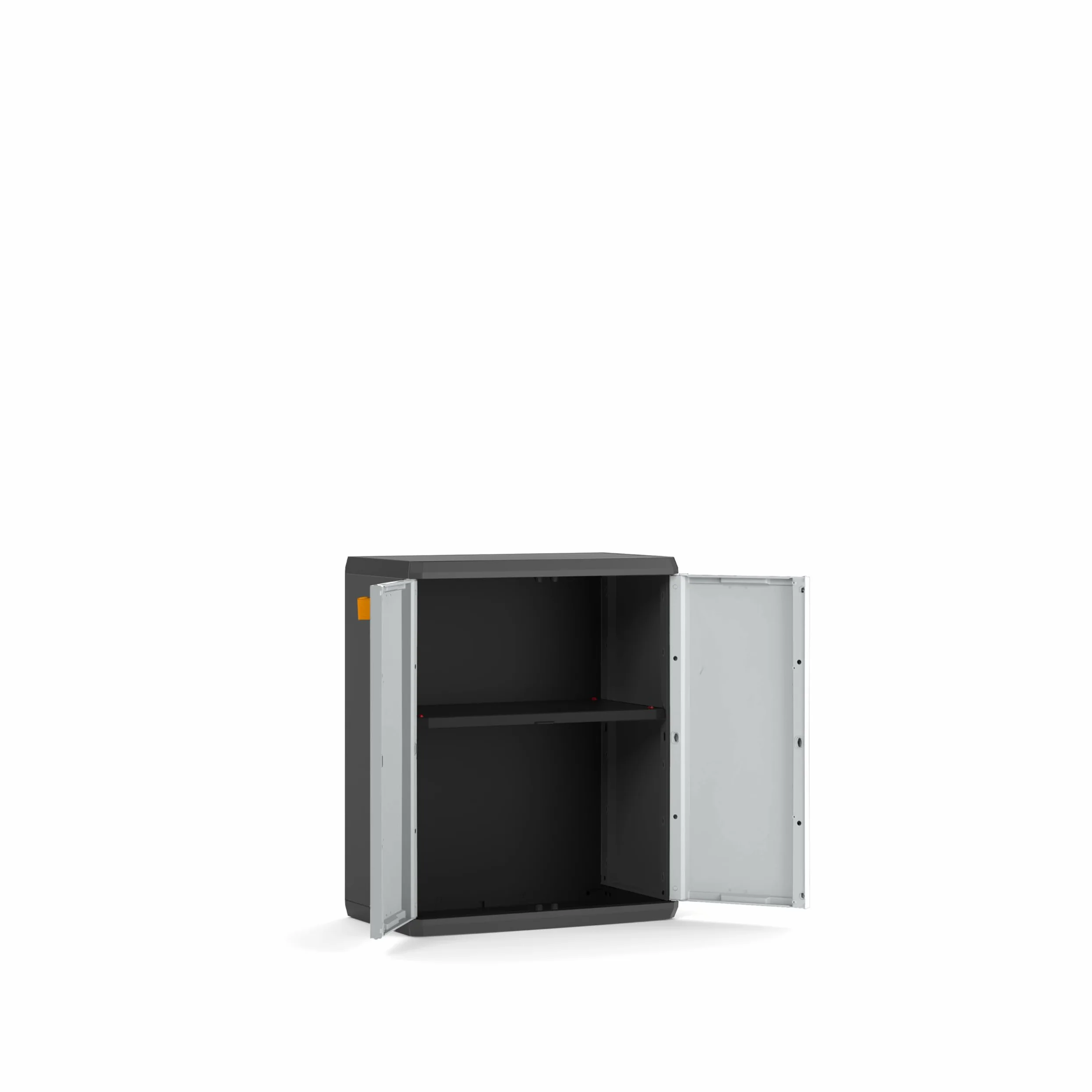 Keter Armadio Basso Rio, Ideale per Garage e Balcone, 1 Ripiano Regolabile, Chiusura Lucchettabile, Grigio, 68x39x83H cm