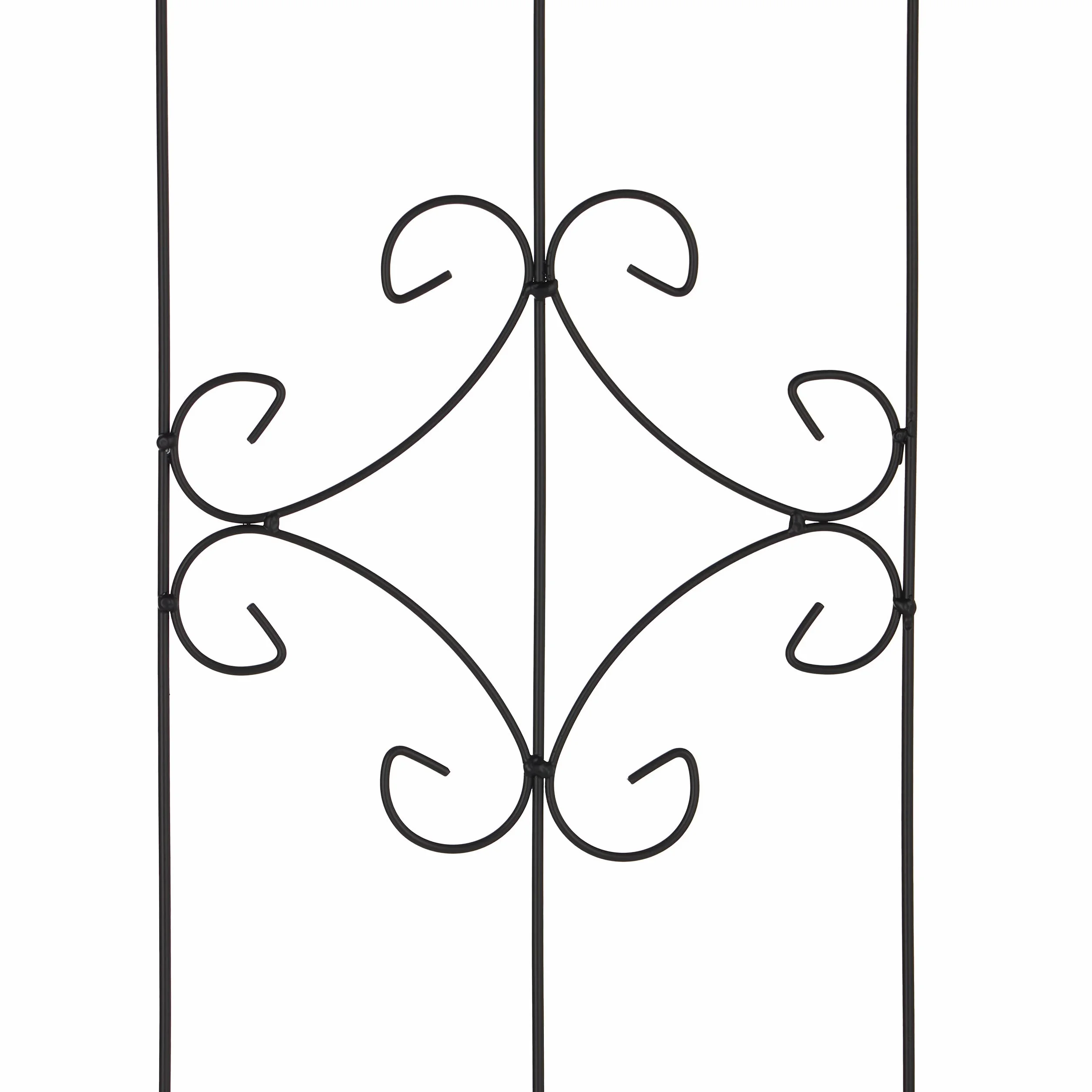 Relaxdays Grigliati per Rampicanti, Set da 2, HxL 180 x 50 cm, Supporti in Metallo per Piante, Tralicci a Incastro, Nero