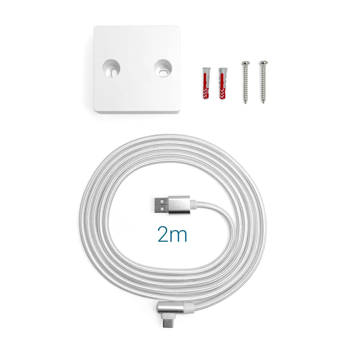 Supporto da parete per Wettonline Home (a partire dalla 2a generazione), kit completo di montaggio a parete con cavo, viti e tasselli, fissaggio elegante a livello degli occhi
