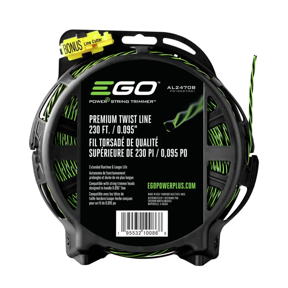 EGO AL2470B Premium Twist String, linea trimmer bi-componente (confezione sfusa), verde