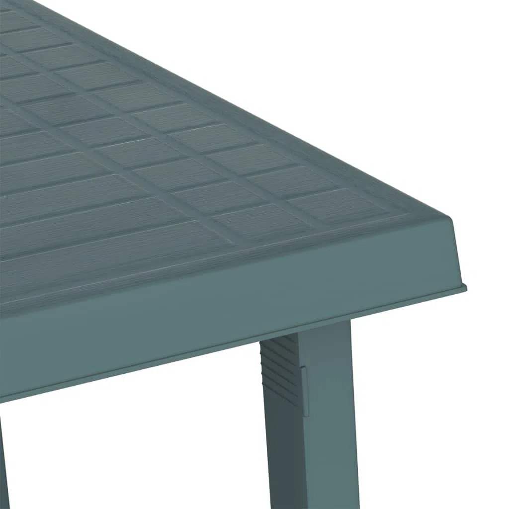 vidaXL Tavolo da Campeggio Verde 79x56x64cm in PP Aspetto in Legno
